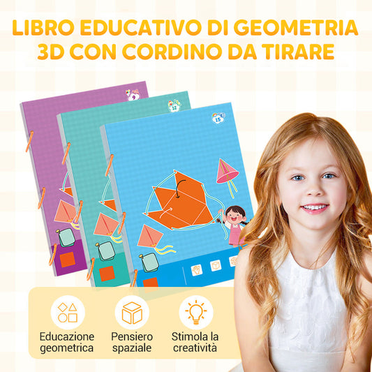 Libro di apprendimento della geometria 3D con la corda da tirare