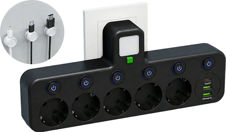 🔌 50% DI SCONTO!🔥Presa multipla intelligente con porte USB