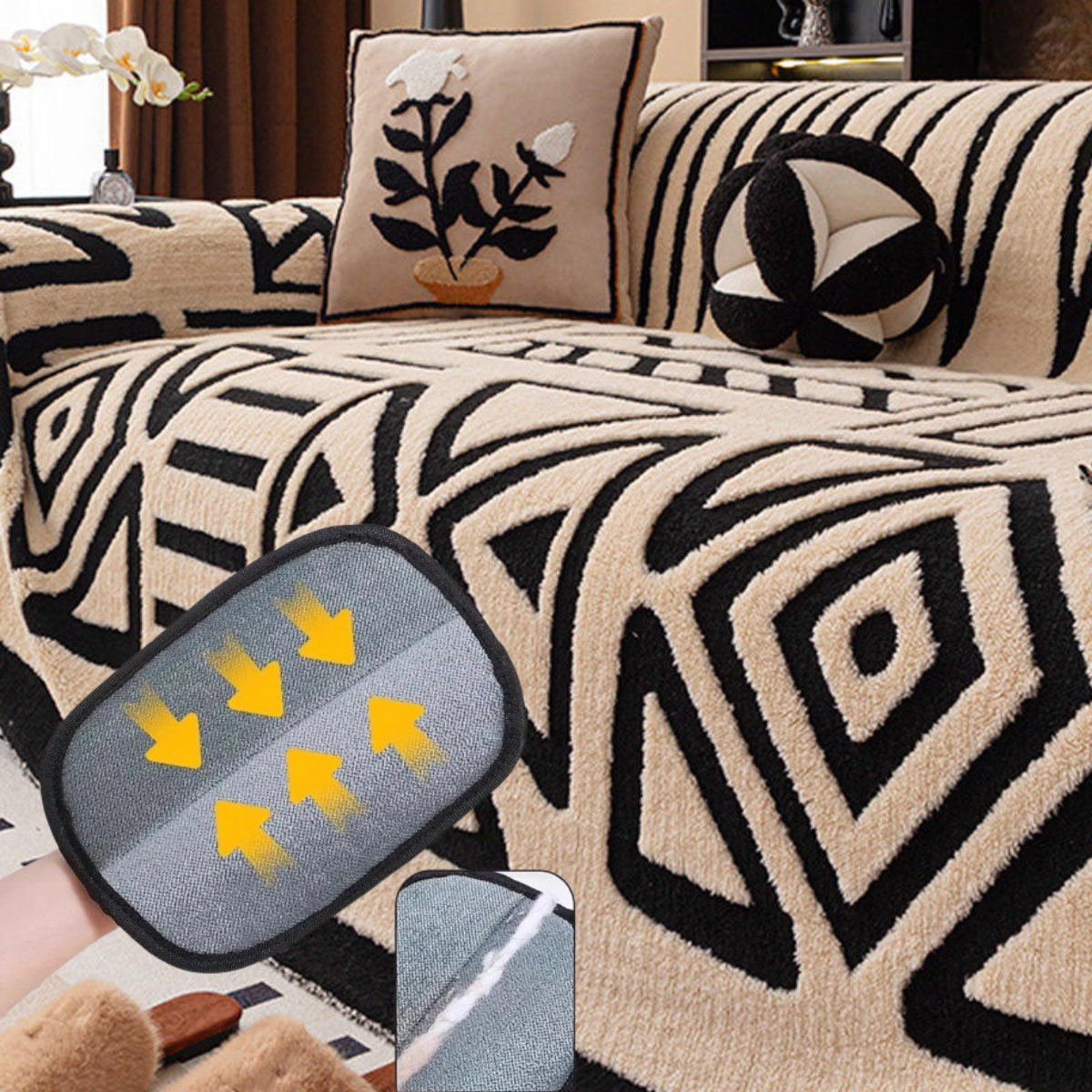 🛋️✨ Copridivano in Peluche Morbido & Antiscivolo – 9 Colori, 5 Misure (180x130cm a 180x420cm) – Protezione Elegante per Divano 1-4+ Persone 🏠💕
