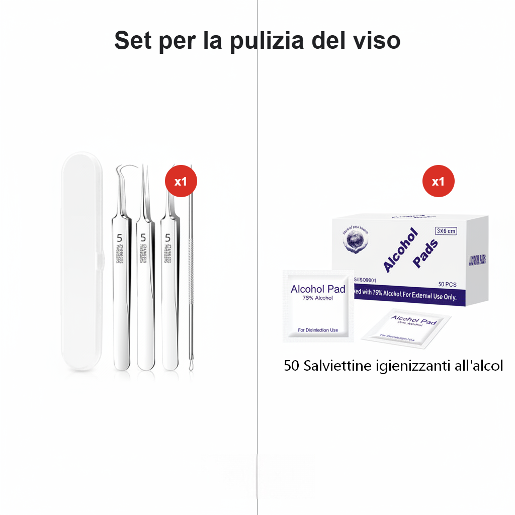 🔥BELLA VENDITA 2025🔥 Set di strumenti per la rimozione dei punti neri in acciaio inossidabile
