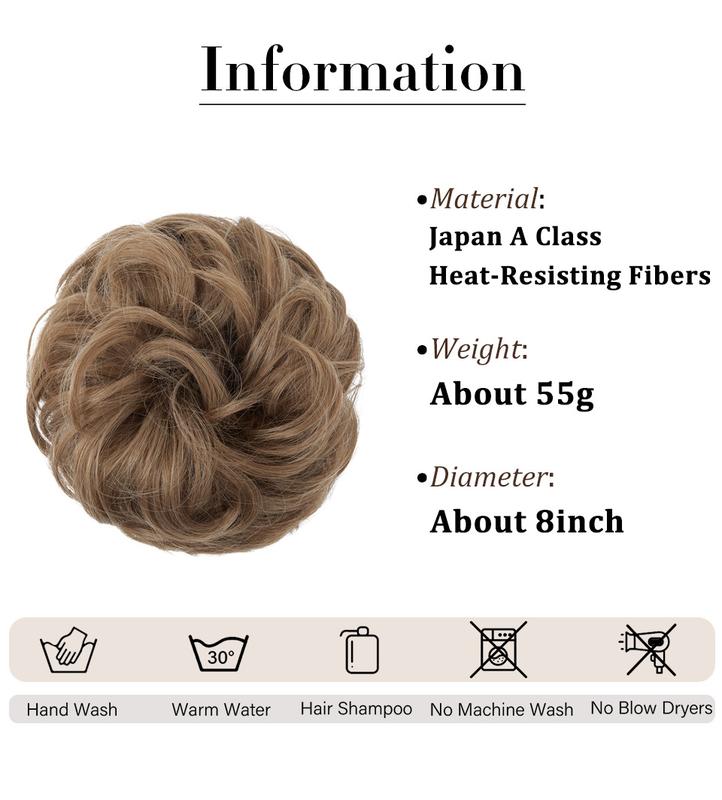 💗Elastici per chignon per capelli ricci e spettinati