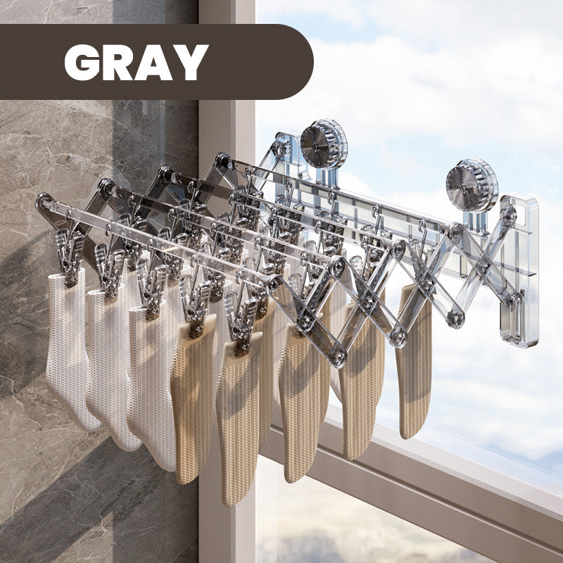 20-Clip Foldable Suction Cup Drying Racks