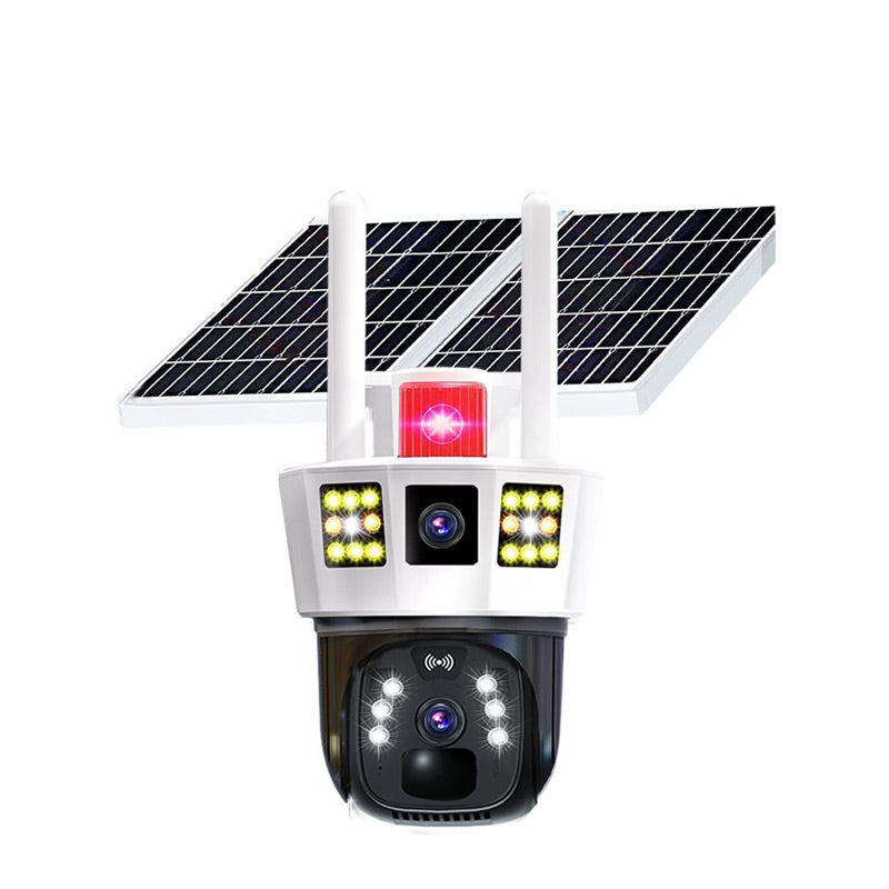 2026🔥360° Telecamera di sorveglianza solare intelligente con monitoraggio a tre schermi✨
