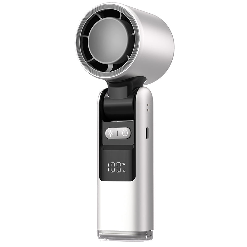🧊 PROMOZIONE ESTIVA -50%! 💦 Mini ventilatore tubolare portatile 2025 – Raffreddamento ad alta potenza con ghiaccio, batteria da 4000 mAh, compatto da 183 mm · Grigio, rosa e bianco ❄️🔥