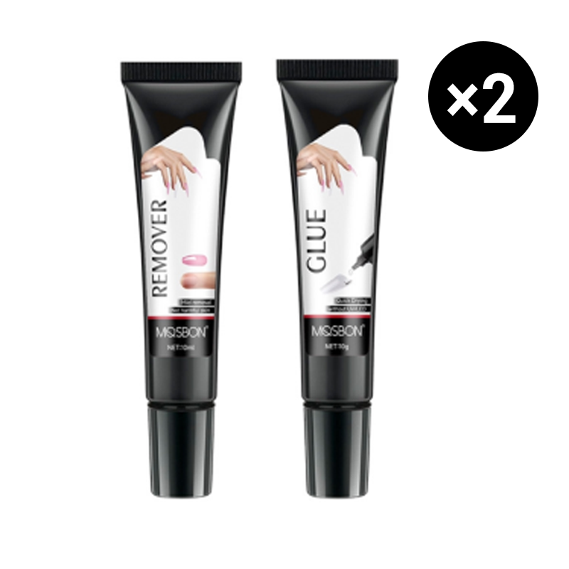 Set di Colla per Unghie Semi-solida e Solvente - Extra Forte e Rapida