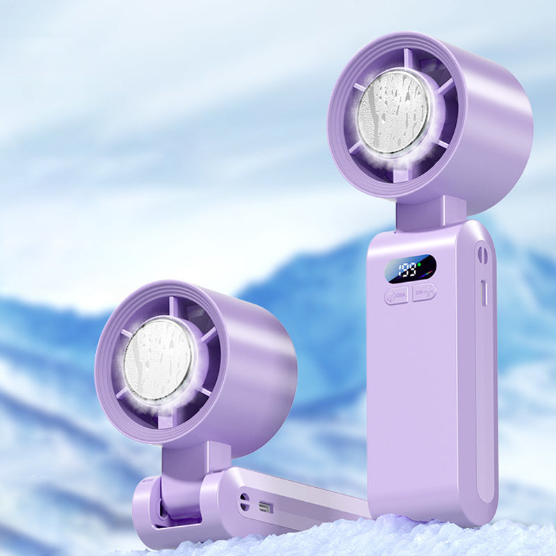 Ventilatore Portatile da Mano con Funzione Ghiaccio Rinfrescante