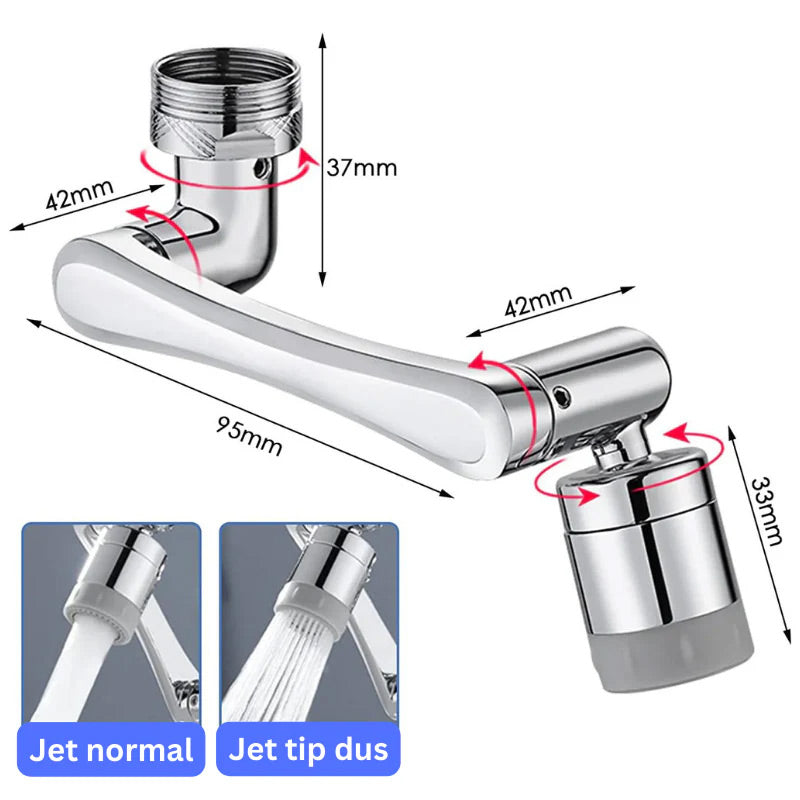 Estensore per Rubinetto Multifunzionale e Protetto dagli Spruzzi con Braccio Girevole
