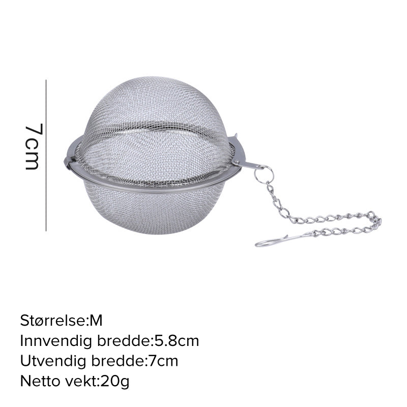 🍵✨304 rustfritt stål krydder- og tefilter (3 stk)