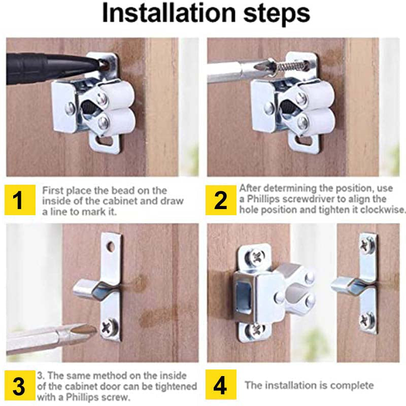 🔥Sconto del 50% per oggi solo per un tempo limitato🔥 Bottoni a pressione in acciaio inossidabile per ante di armadi classici