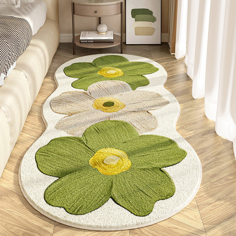🌸Tappeto Floreale Irregolare Ultra Morbido!🧡Comfort Lussuoso & Look Giocoso per Camera da Letto o Soggiorno! 🛋️