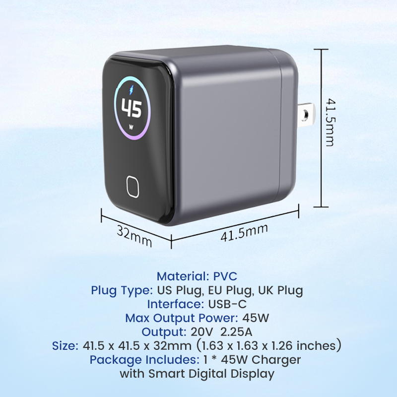 Caricatore da 45W con display digitale intelligente