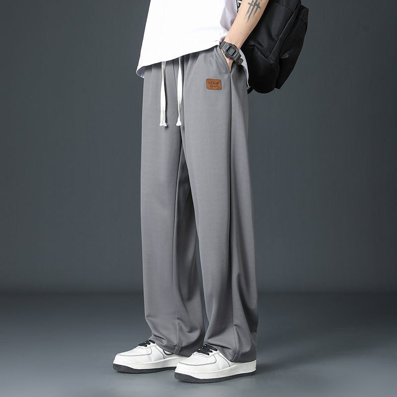 Pantaloni casual da uomo, leggeri e elasticizzati, a gamba dritta, ad asciugatura rapida