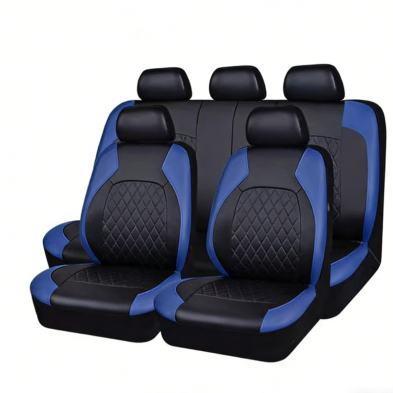 🔥Oltre 50.000 Venduti 🚗 Set 9 Pezzi Coprisedili in Ecopelle Trapuntata – Accessorio per Interni Auto ⏰