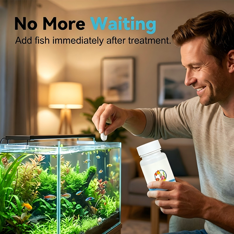 ✨Pastiglie decloranti per acquario🐟Confezione da 50g, rimuovono rapidamente il cloro dall’acqua del serbatoio. Proteggono le branchie dei pesci, riducono lo stress, facili da dosare.