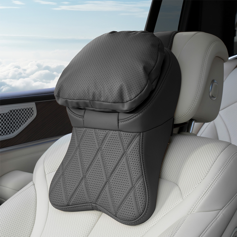 Cuscino poggiatesta per auto in pelle PU di qualità aeronautica