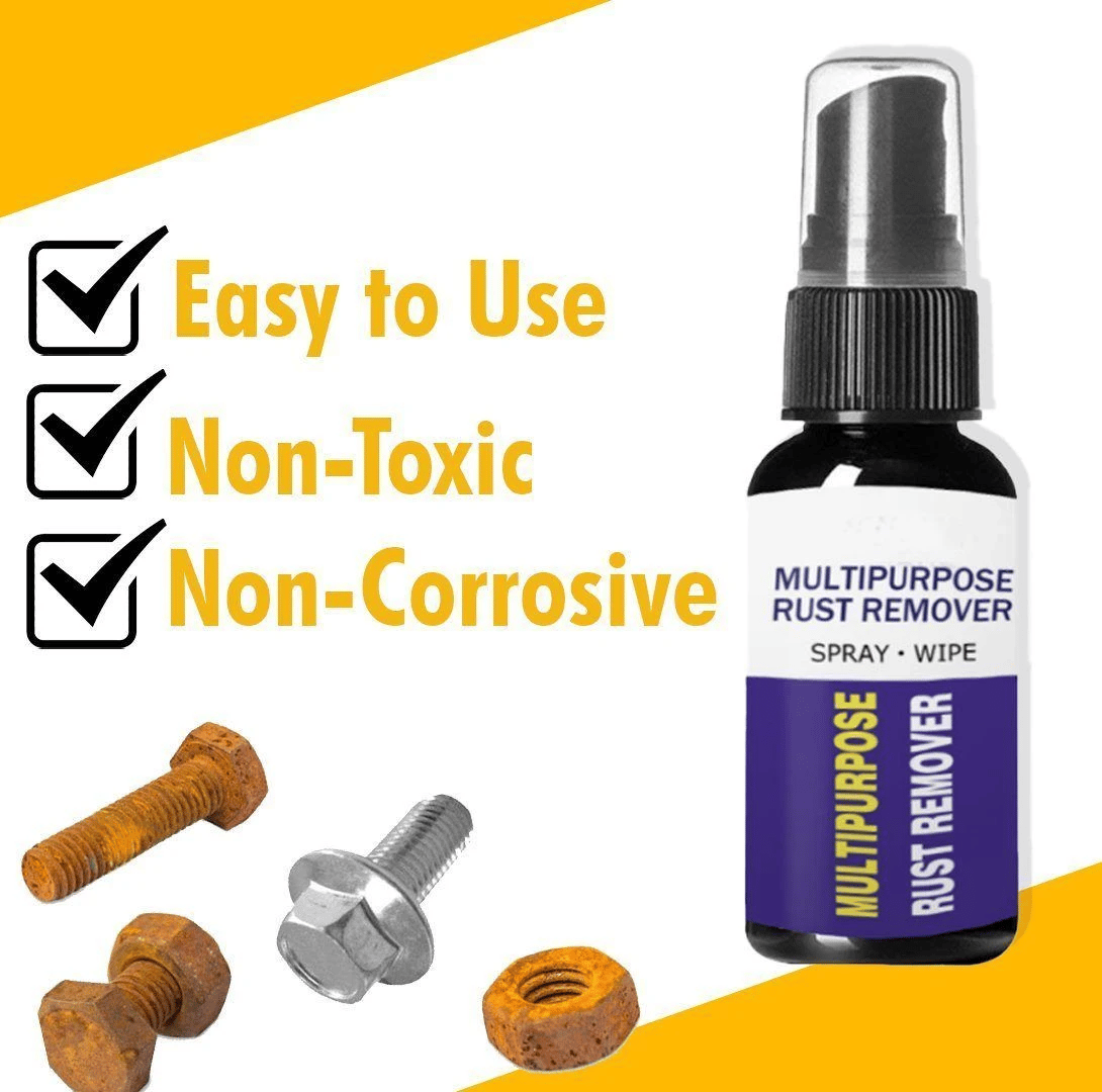 💪 Potente spray rapido rimuovi ruggine – Senza strofinare, sicuro per ferro, acciaio e ferramenta domestica.