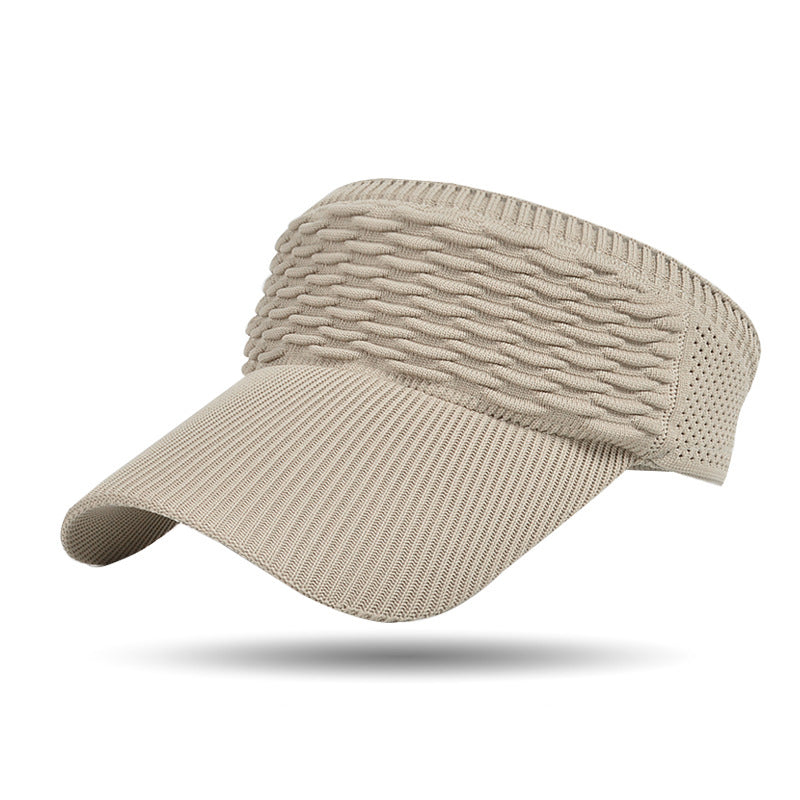 Cappello con visiera parasole in maglia traspirante da donna