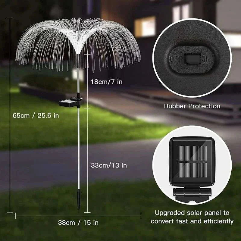 🔥ACQUISTA 1 E RICEVI 1 GRATIS (CONFEZIONE DA 2)🔥Luce ambientale solare impermeabile per prato esterno che cambia colore a forma di medusa