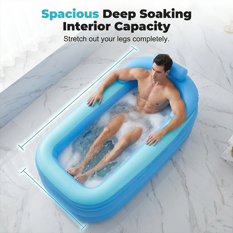 🏊♂️ 50% DI SCONTO – ULTIMO GIORNO! 🌊 Vasca da Bagno Gonfiabile Isolata a 3 Strati – PVC – Ritenzione del Calore & Supporto Lombare per Spa Casalinga