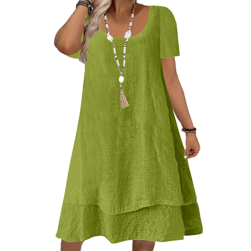 🎦 Nuovi Arrivi + 50% = doppia sorpresa! Vestito Casual Donna a Maniche Corte con Vestibilità Ampia