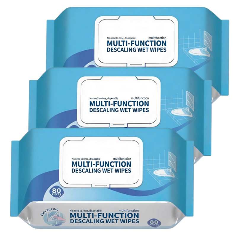 🧻 BUY 3 GET 2 FREE! Multi-Function Bathroom Descaling Cleaning Wipes – Instant Shine Disposable Limescale Remover Wipes, All-Surface Safe for Faucets, Glass, Tile & Bathroom Fixtures