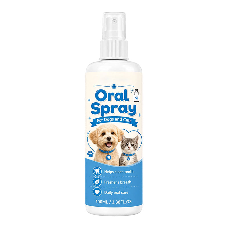 💞 PIÙ DI 50.000 VENDUTI! 🐶🐱 SCONTO 50%! Spray Detergente Orale per Animali – Rinfresca l'alito e favorisce l'igiene orale quotidiana. Nebbia delicata, facile da spruzzare – nessun bisogno di spazzolino! 🌸🦴