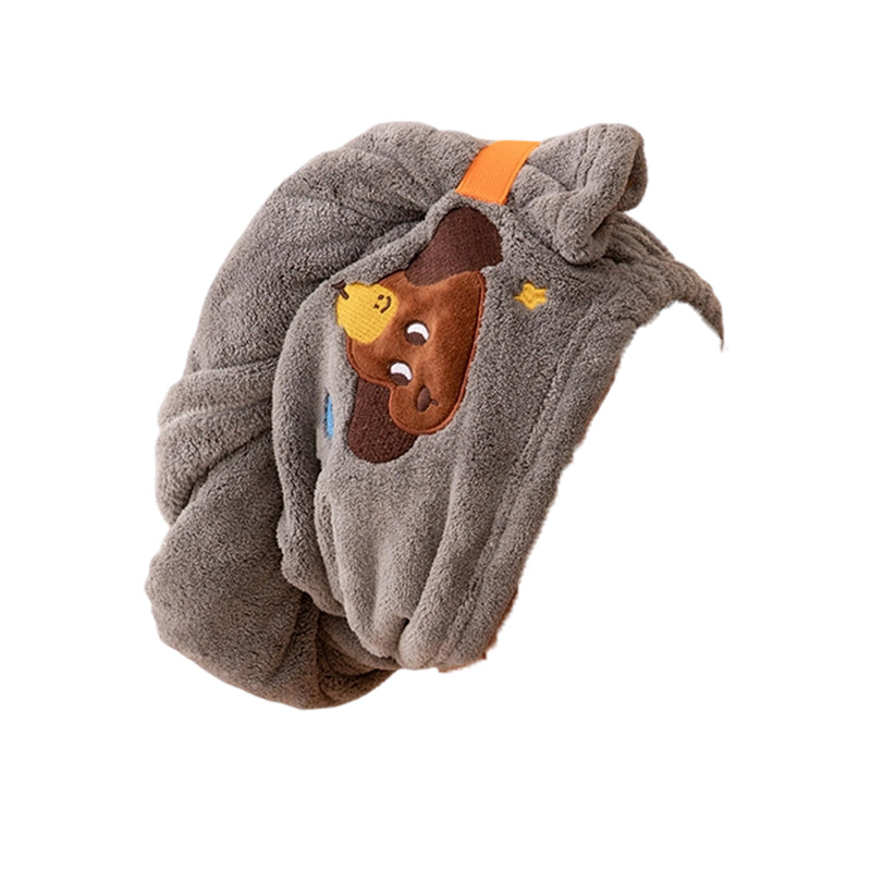 🛁Cuffia asciugacapelli con animaletti✨Tessuto felpato super assorbente, riduce i tempi di asciugatura e protegge i capelli dal calore del phon. Sicura senza formaldeide, non scivola mentre ti muovi.