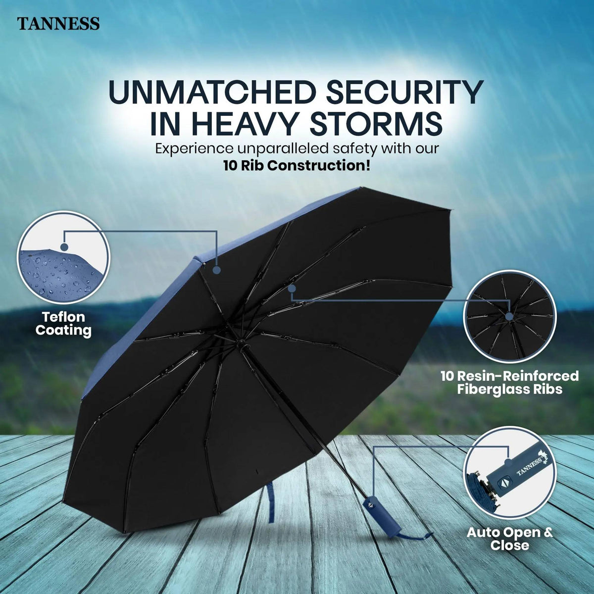 🥳2026 HOT SALE🥳💞50K+ SOLD! ☔💨 50% OFF! Windproof Compact Umbrella – 10 reinforced ribs flex in strong gusts without flipping. Water-repellent canopy sheds rain instantly – stay dry from your front door to the high street! 🏠🚶