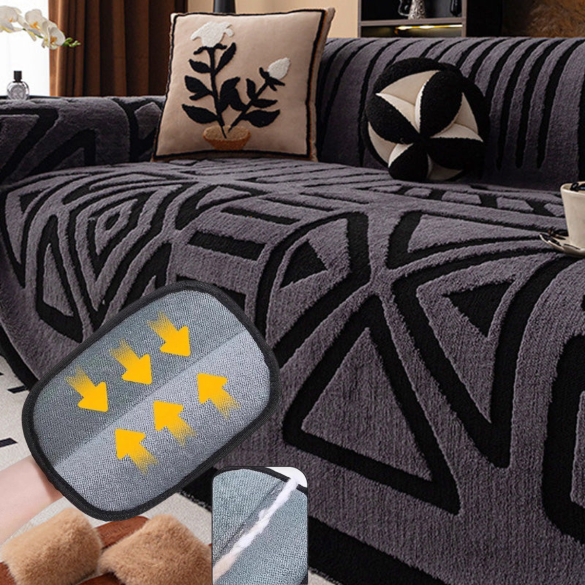 🛋️✨ Copridivano in Peluche Morbido & Antiscivolo – 9 Colori, 5 Misure (180x130cm a 180x420cm) – Protezione Elegante per Divano 1-4+ Persone 🏠💕