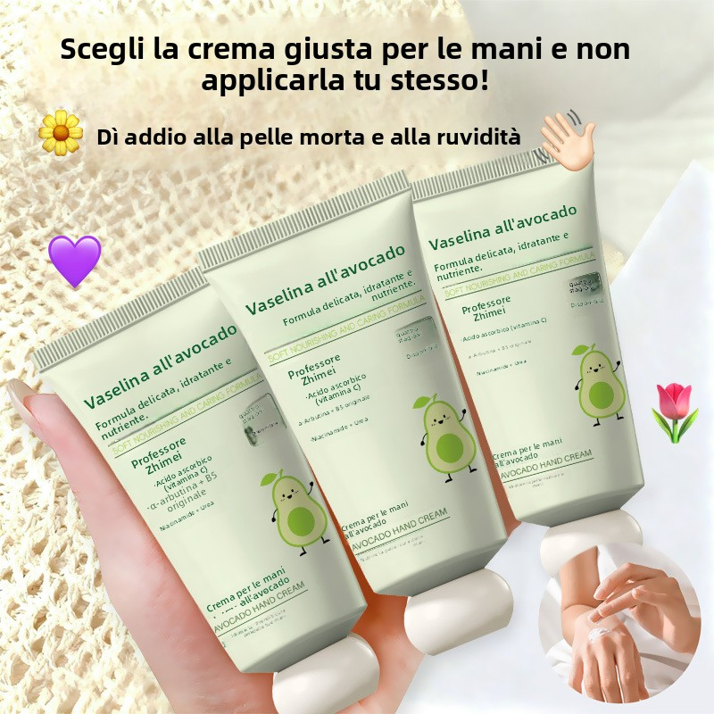 🥳2026 BEST-SELLER｜OLTRE 50K VENDUTI🔥50% DI SCONTO 🥑🧴Crema Mani all'Avocado e Vaselina｜Idratazione 48 Ore, Lenitiva e Schiarente, Delicata per Pelli Sensibili, Confezione Convenienza Compra 1 e Ricevi 3✨