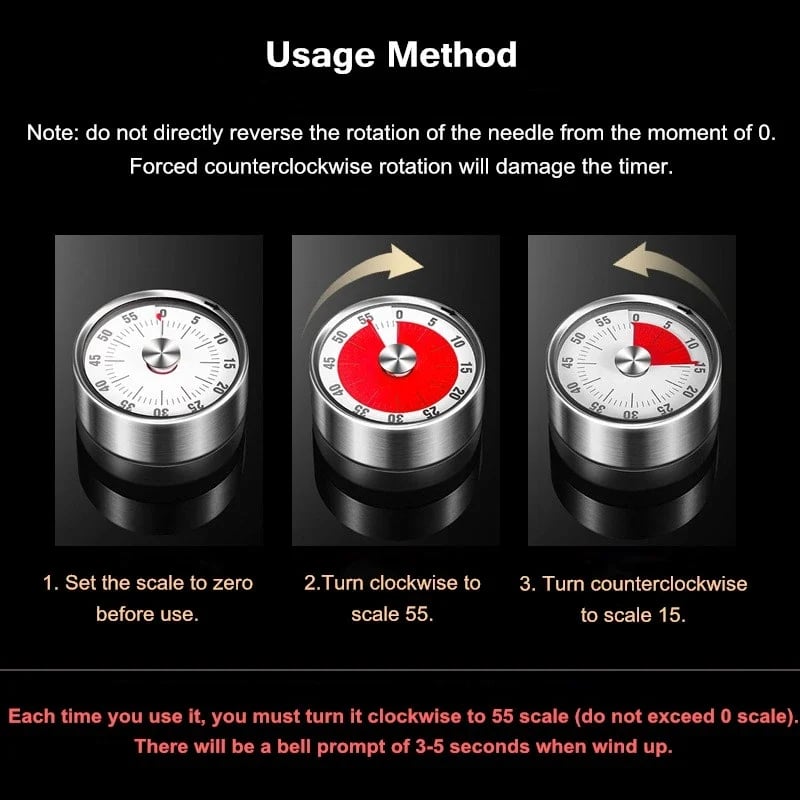 Temporizzatore manuale meccanico magnetico