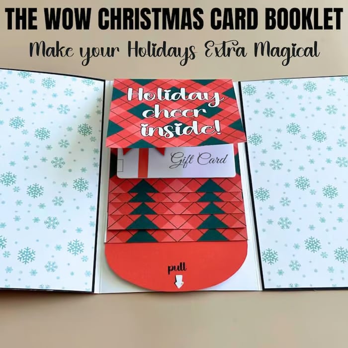 ⏰ Offerta a sorpresa: OGGI COMPRI 1 E NE RICEVI 1 GRATIS!!! 🎄 Oltre 50.000 venduti! 🎁✨ Portacard natalizio a forma di libro - Una sorpresa artigianale per Natale, design festivo e la magia di un regalo fatto col cuore 🎅