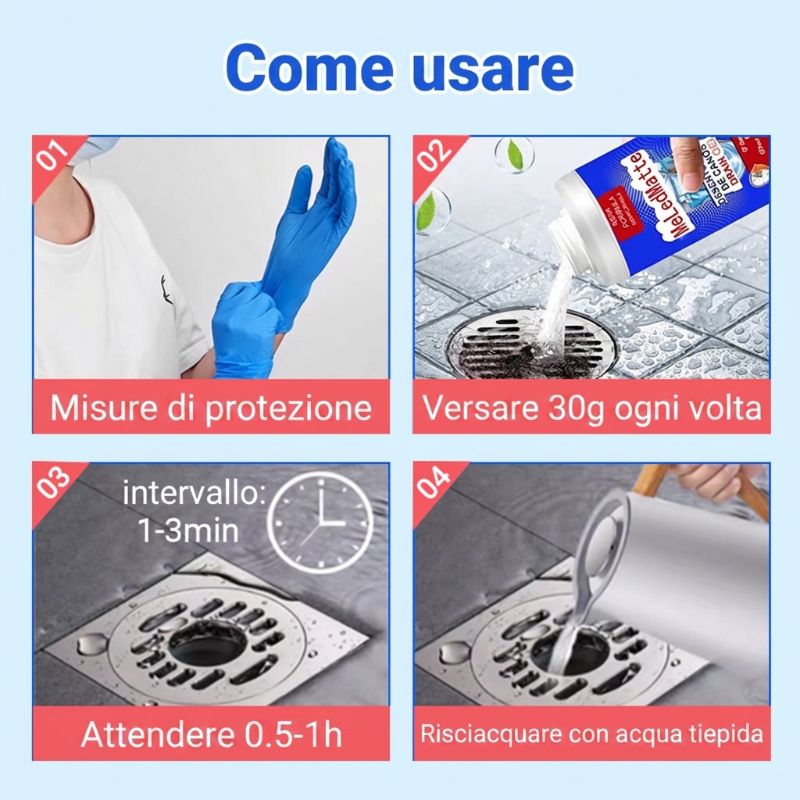 🚿 COMPRA 2, OTTIENI 1 GRATIS! 🔥 Potente Sgorgante per Tubi – Rimozione Rapida di Ostruzioni, Sicuro per Tubi & Multiuso 🛠️✨