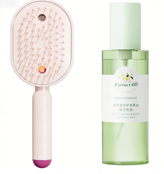 Spazzola elettrica massaggiante con spray