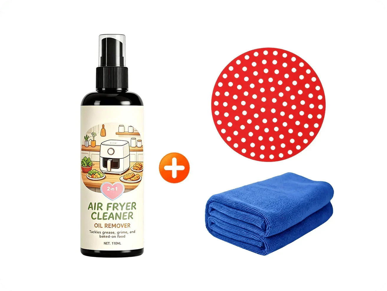 🥳OFFERTA 2026🥳💞50K+ VENDUTI!🔍✨ 50% DI SCONTO! Detergente 2 in 1 per Friggitrice ad Aria – Sgrassante e pulente, sicuro per rivestimenti antiaderenti. Spruzza e pulisci. Include asciugamano! 🧼💪