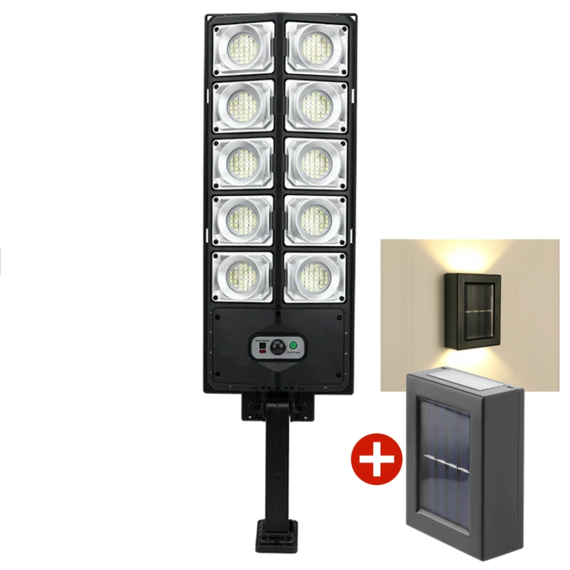 💎 SCONTO DEL 50%! 💎 Sistema di illuminazione a LED solare da 1500 W: super luminoso, senza fili e resistente alle intemperie, con sensore di movimento + telecomando (IP65) ☀️💡