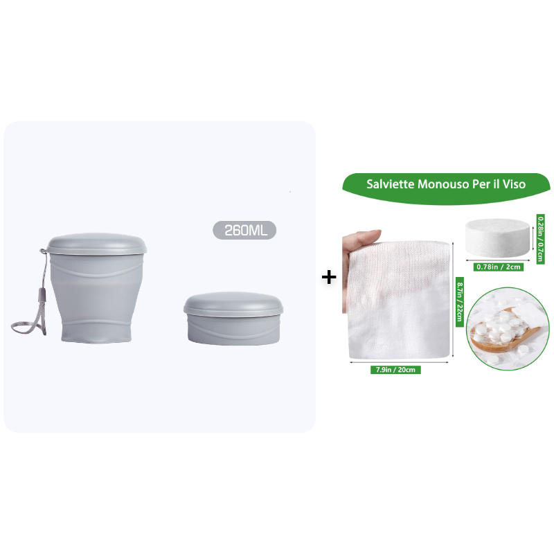 🔥Tazza da viaggio pieghevole in silicone con coperchio