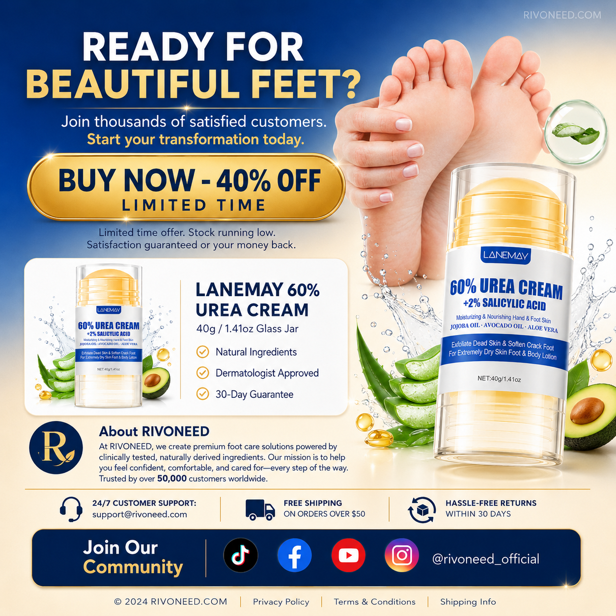 🔥 OFFERTA – Crema piedi anti-screpolature, idratazione intensiva in un solo gesto! 👣✨