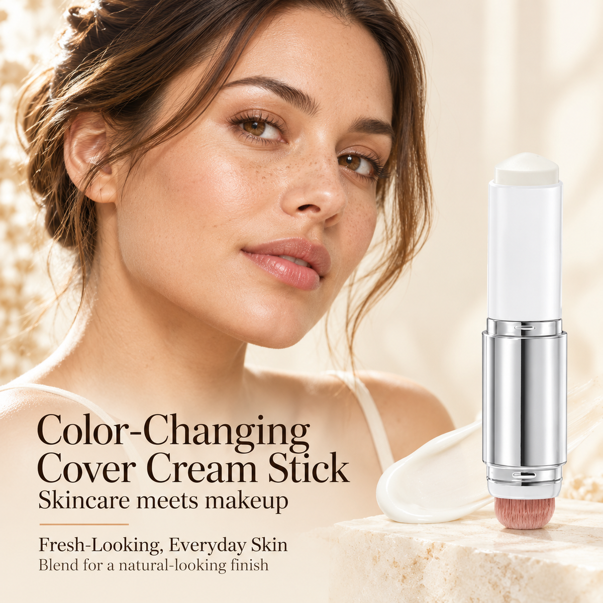 🔥ULTIMO GIORNO! ACQUISTA 1 E RICEVI 1 IN OMAGGIO (2 PEZZI IN TOTALE)✨Fondotinta coprente in stick che cambia colore, con trattamento per la pelle e finish naturale💄