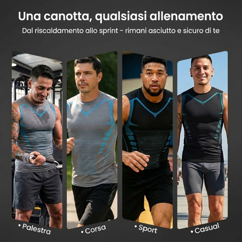 🥳SVENDITA 2026🥳💞OLTRE 50.000 PEZZI VENDUTI!🛡️💎 SCONTO DEL 50%! Canotta modellante ionica – Compressione rinfrescante, appiattisce pancia e maniglie dell'amore. Invisibile sotto le magliette. Ritrova la tua sicurezza! 💪✨