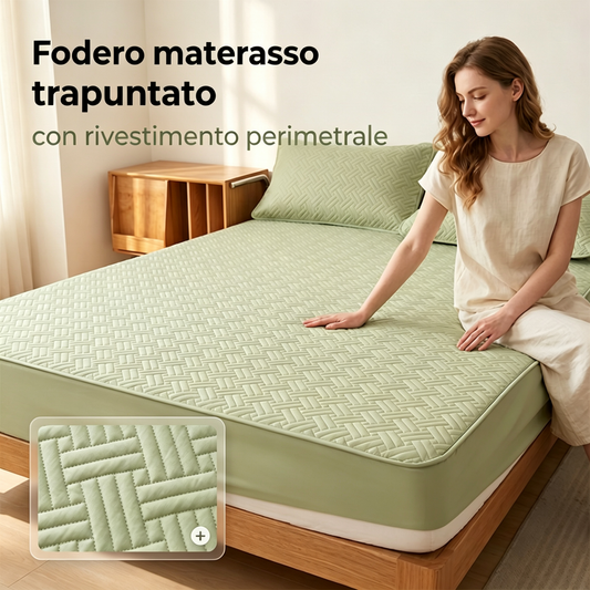 🥳2026 NUOVO ARRIVO🥳🔥OLTRE 50.000 VENDUTI! 🛏️Lenzuolo con angoli trapuntato con bordo elastico perimetrale, antiscivolo, morbido e confortevole. Protegge il materasso, adatto per uso domestico ✨