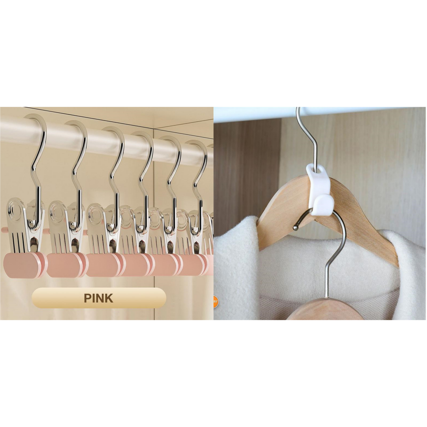 Ganci multifunzionali per bucato con clip