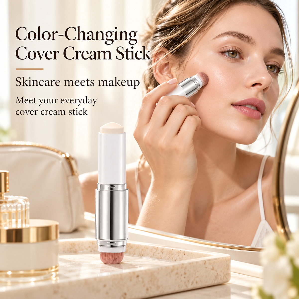 🔥ULTIMO GIORNO! ACQUISTA 1 E RICEVI 1 IN OMAGGIO (2 PEZZI IN TOTALE)✨Fondotinta coprente in stick che cambia colore, con trattamento per la pelle e finish naturale💄