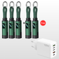 🔌 4-in-1-Ladekabel mit Digitalanzeige und Schlüsselanhänger – Schnellladefunktion, knickfest und kompakt