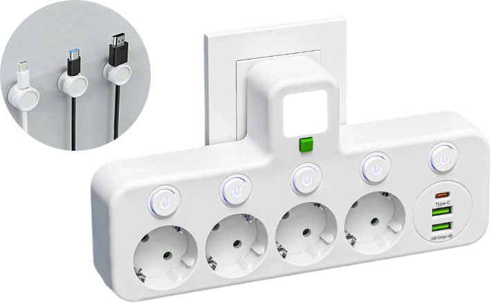 🔌 50% DI SCONTO!🔥Presa multipla intelligente con porte USB