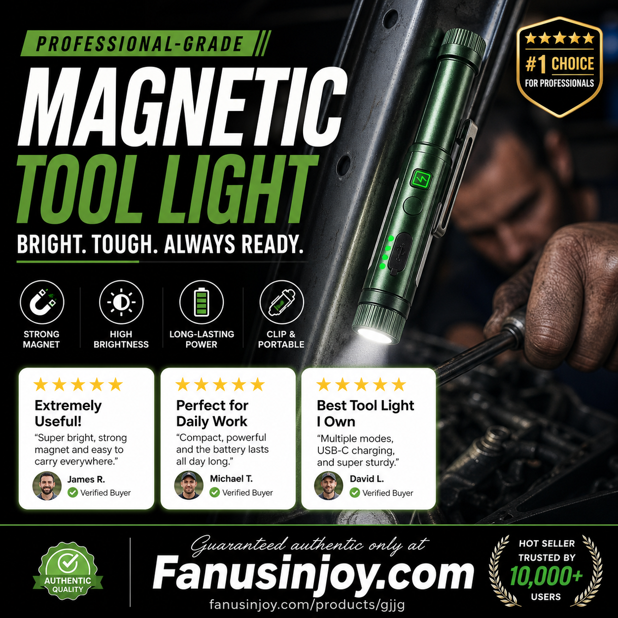 🏭Diretto dalla Fabbrica -50%！🔥50.000 Pezzi Venduti！🔆🔦Più Luminoso, Veloce e Portatile！✨️Torcia Penna Multifunzione con Magnete Forte