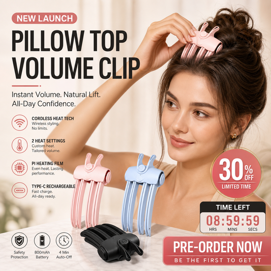 🎉48K+ Venduti 💇 Clip Riscaldata Wireless per Volume alla Radice, Strumento Portatile da Viaggio per Capelli Fini e Piatti