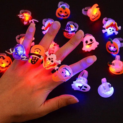 🎁 Anello Luminoso a LED per Halloween 😍 - Confezione da 50 pz