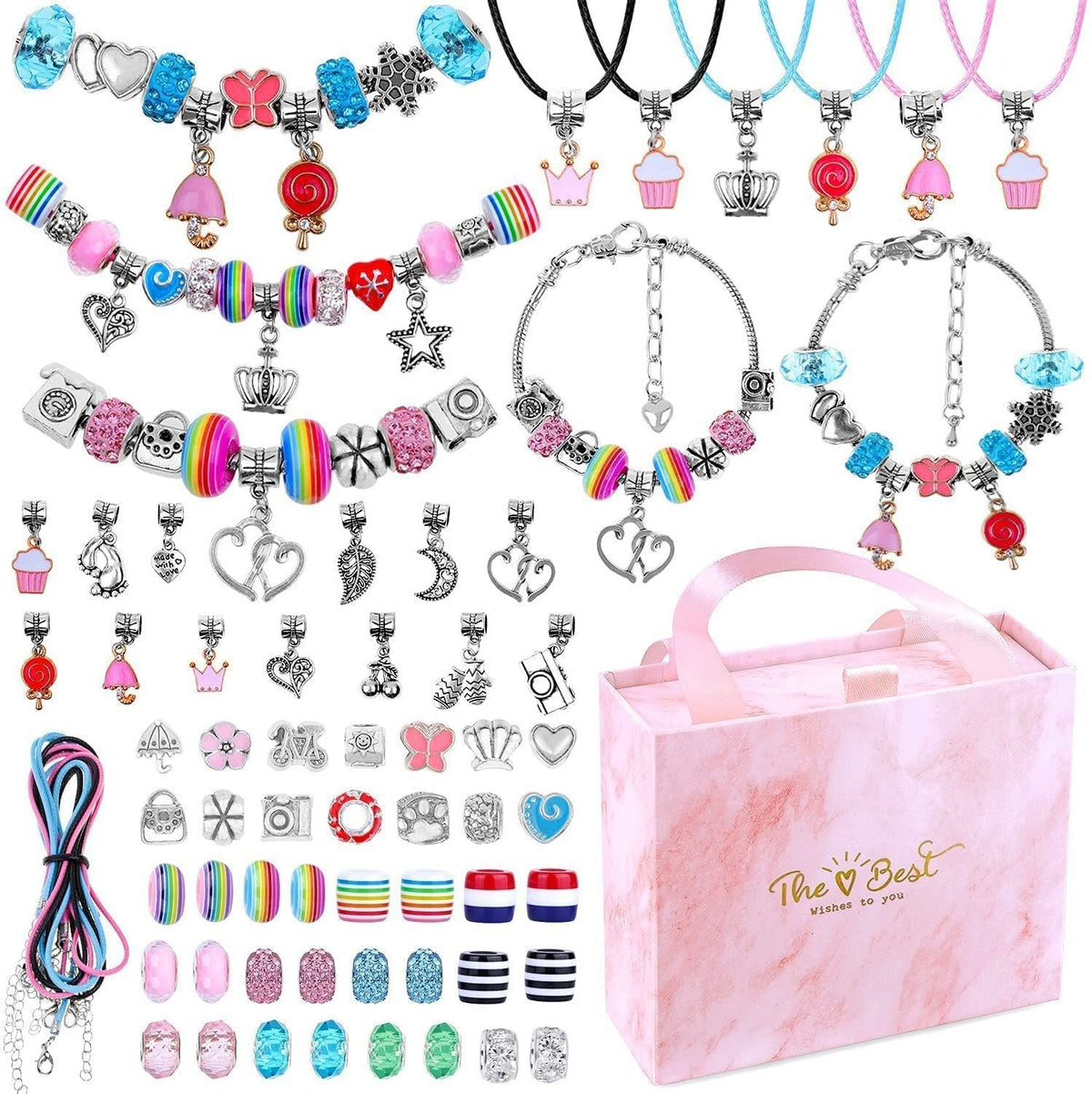 ⏳50% di sconto per un periodo limitato⏰Kit per creare braccialetti con charm | Perline e confezioni regalo💎🎁