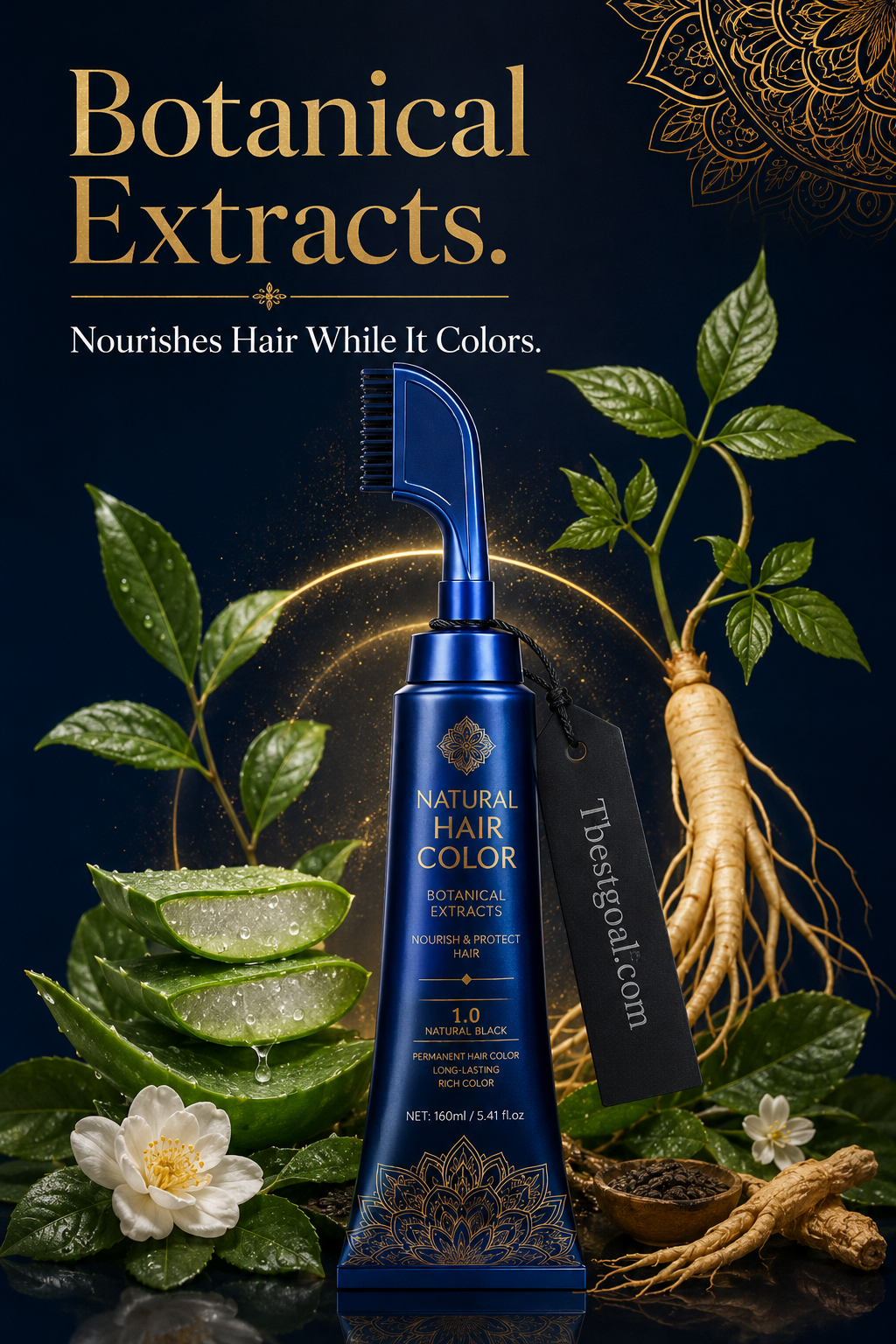 Pettine per tinture ai capelli, da utilizzare con tinture a base di erbe per uso domestico.